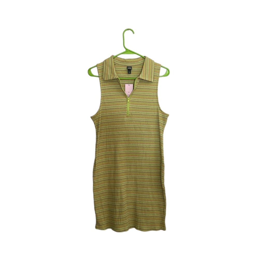 Wild Fable Green Striped T-Shirt Dress Size XL